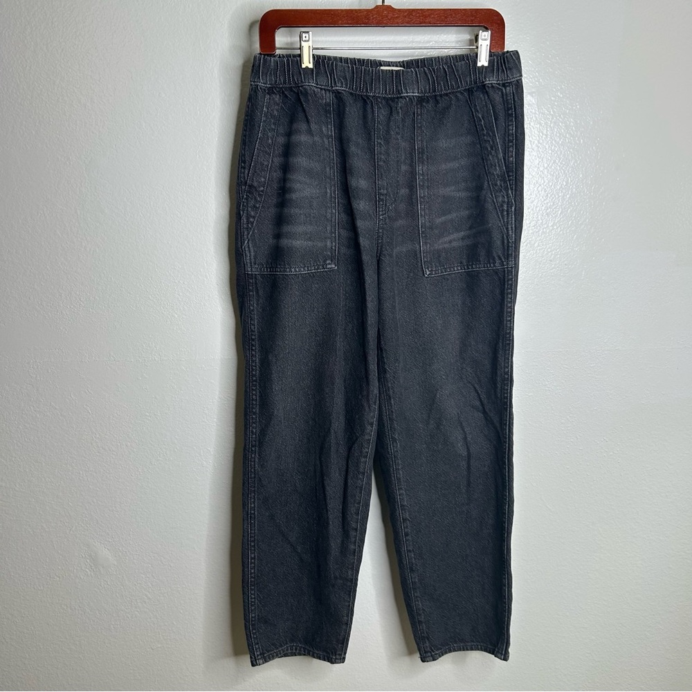 Madewell Pull on Relaxed Jeanish Pant Hemp Cotton Size Medium